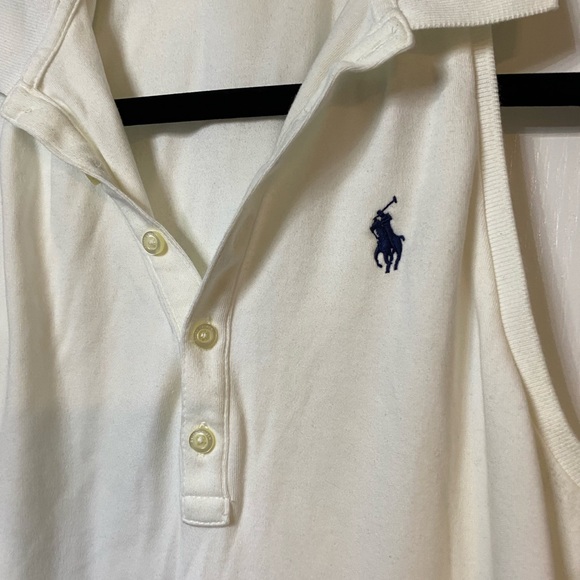 Ralph Lauren, White sleeveless polo dress size M - Picture 2 of 6